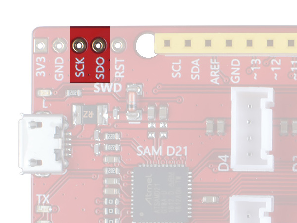 Seeeduino Lotus Cortex-M0+ SWD Programming Port