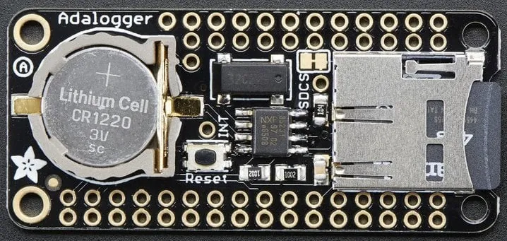 A picture of the Adafruit Adalogger FeatherWing shield