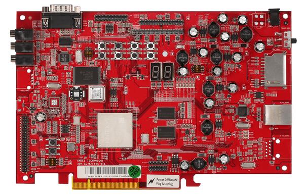 A picture of the ADP-XC7K AE350 board