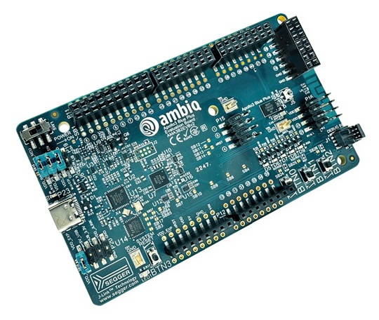 A picture of the Apollo3 Blue Plus EVB board