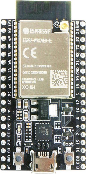 A picture of the ESP32-DevKitC board
