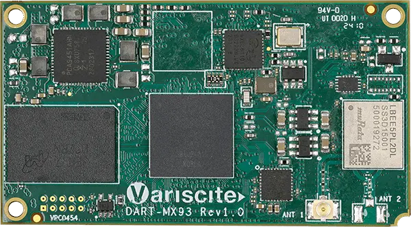 A picture of the DART-MX93 board