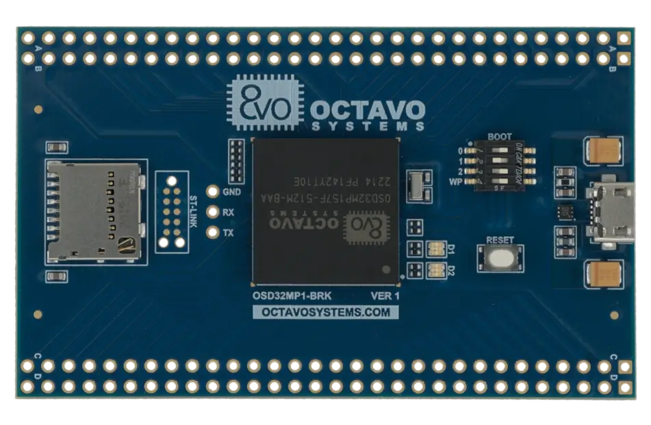 A picture of the OSD32MP1-BRK board