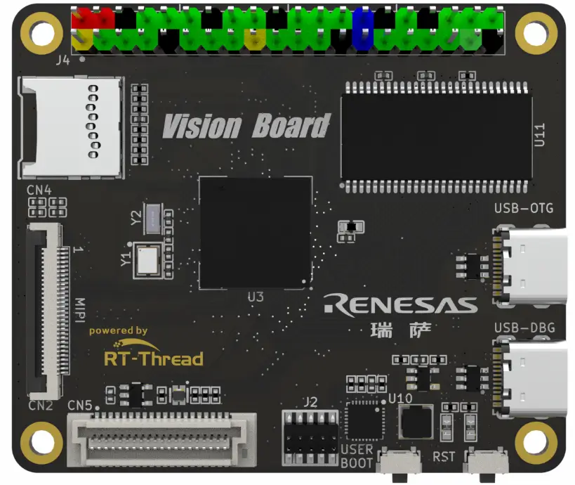 A picture of the RA8D1 Vision Board board