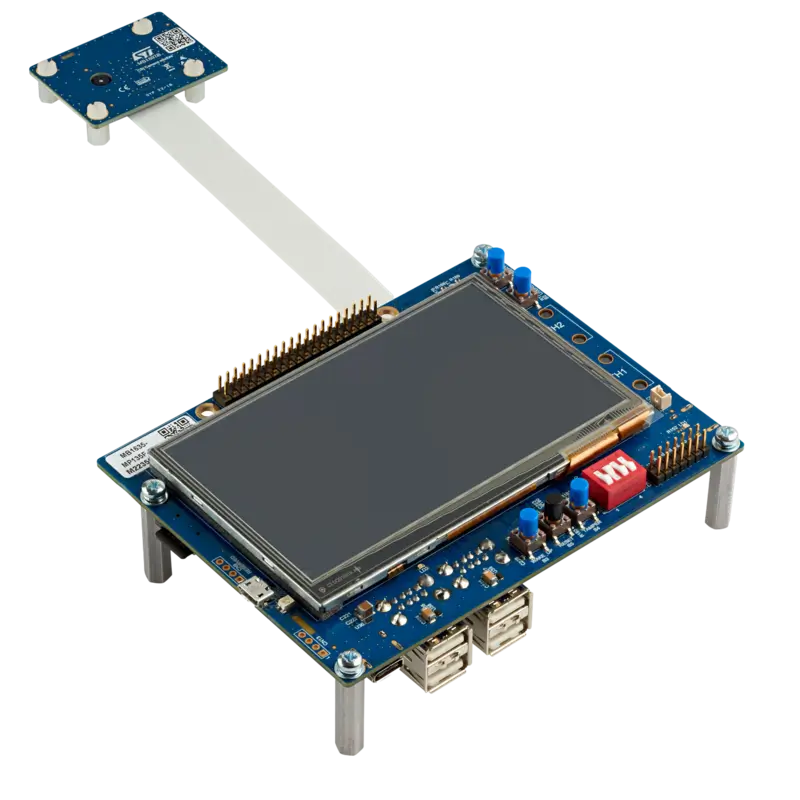 A picture of the STM32MP135F-DK Discovery board