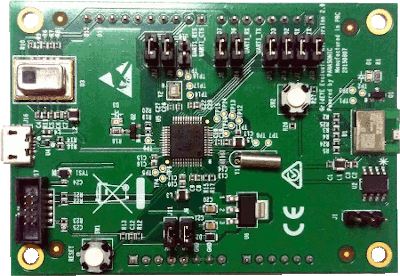A picture of the Panasonic Grid-EYE Evaluation Kit shield