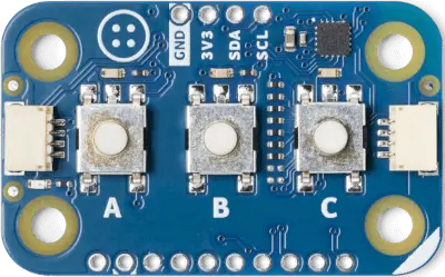 A picture of the Arduino Modulino Buttons shield