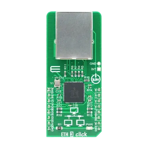 A picture of the ETH3 Click shield