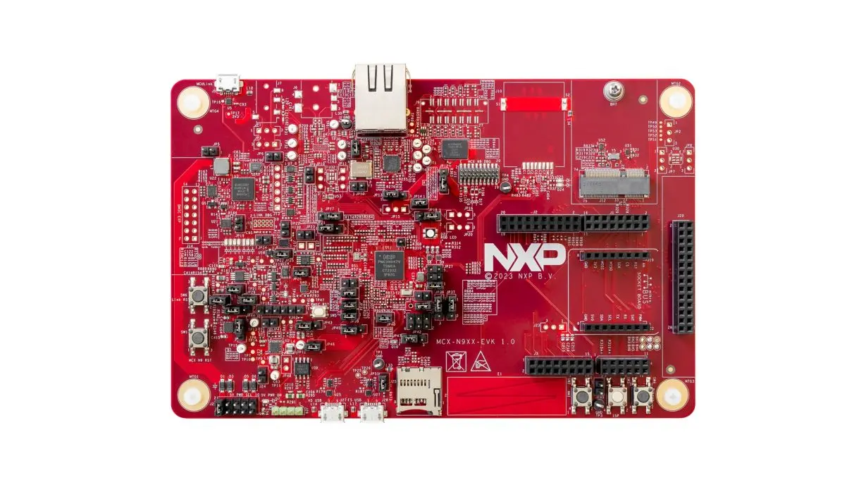 A picture of the MCX-N9XX-EVK board