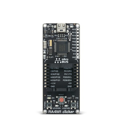 A picture of the Clicker RA4M1 board