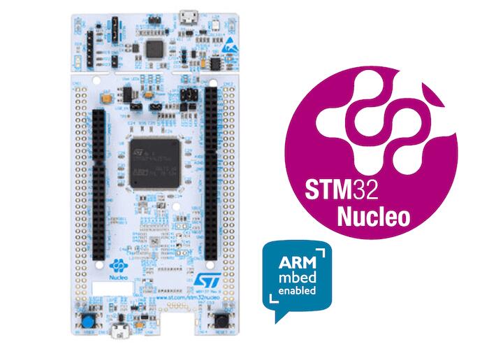 A picture of the Nucleo F412ZG board