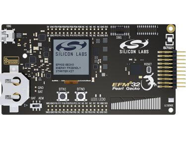 A picture of the EFM32 Pearl Gecko 12 (SLSTK3402A) board
