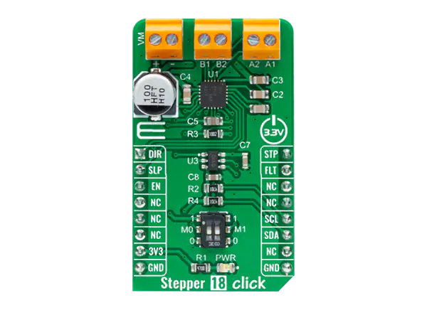 A picture of the Stepper 18 Click shield