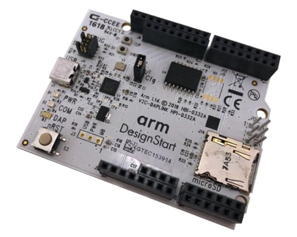 A picture of the ARM V2C-DAPLink for DesignStart FPGA shield