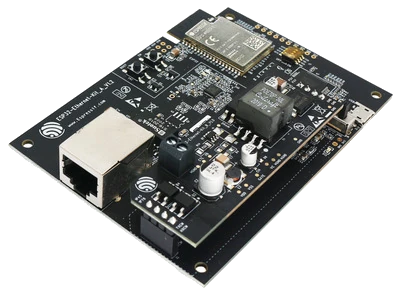 A picture of the ESP32-Ethernet-Kit board