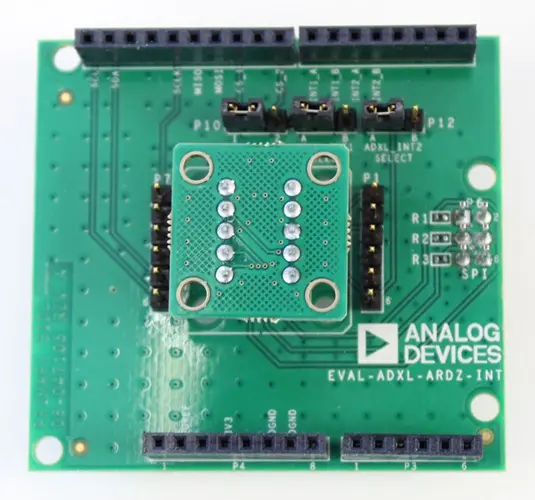 A picture of the ADXL372 Evaluation Shield shield