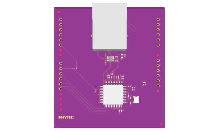 A picture of the link board ETH shield
