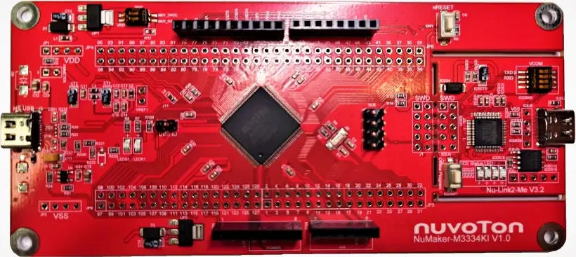 A picture of the NUMAKER M3334KI board