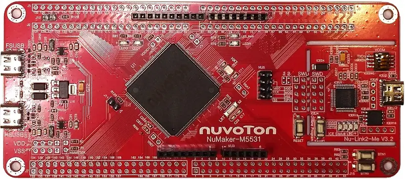 A picture of the NUMAKER M5531 board