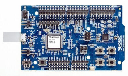 A picture of the nRF52 DK board