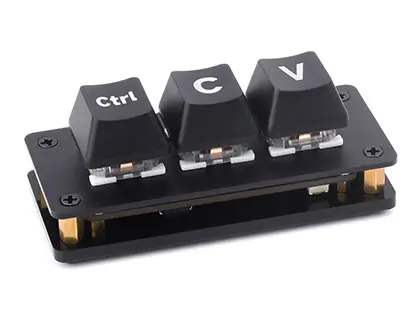 A picture of the RP2040-Keyboard-3 board