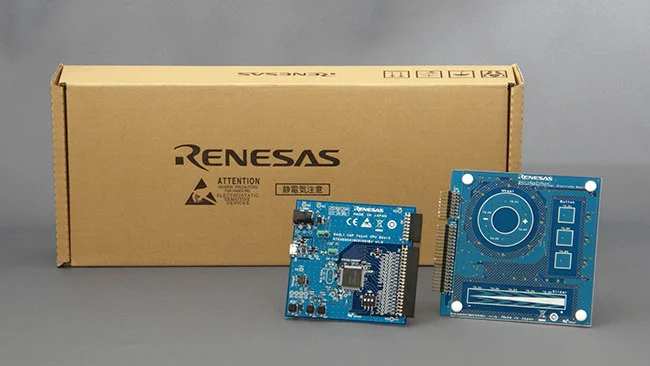 A picture of the Capacitive Touch Evaluation System for RA2L1 board