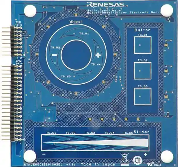 A picture of the RTK0EG0019B01002BJ Capacitive Touch Application Shield shield