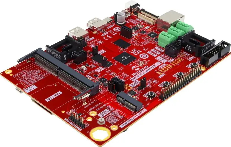 A picture of the SAMA7D65 Curiosity Kit board