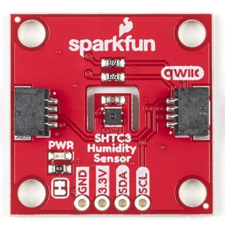 A picture of the Sparkfun SHTC3 Temperature and Humidity Sensor Shield shield
