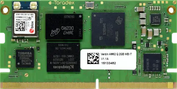 A picture of the Verdin AM62 board