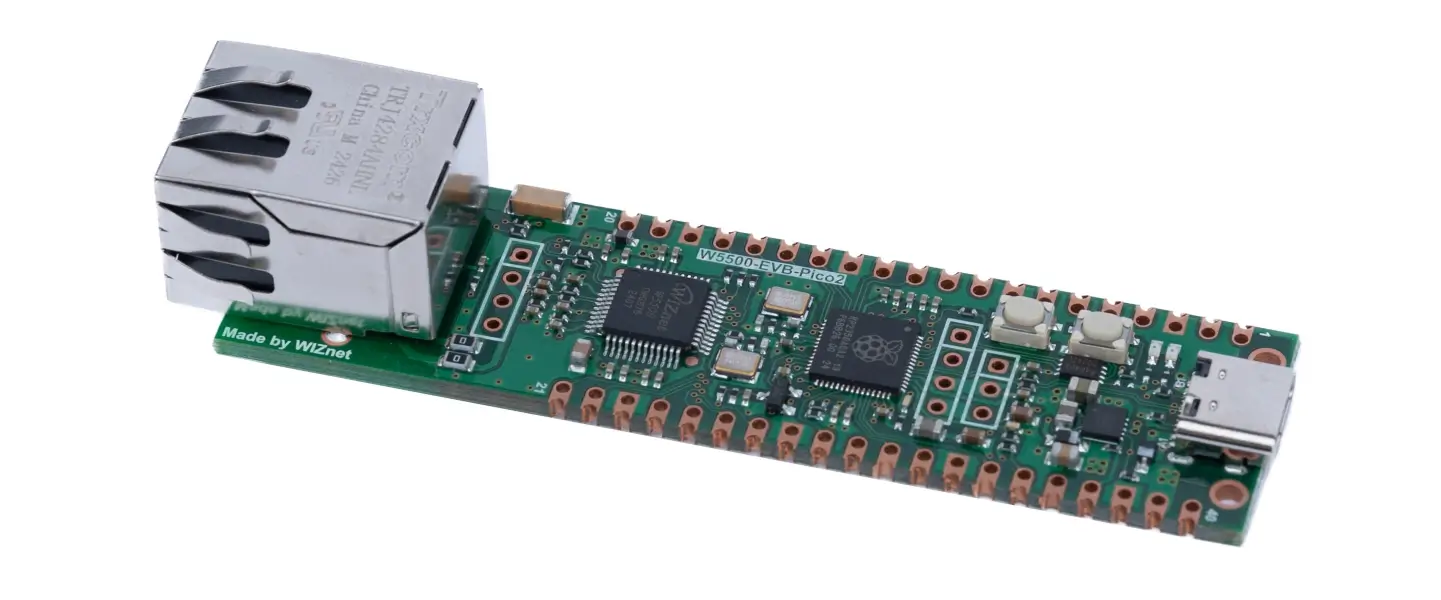 A picture of the W5500-EVB-Pico2 board