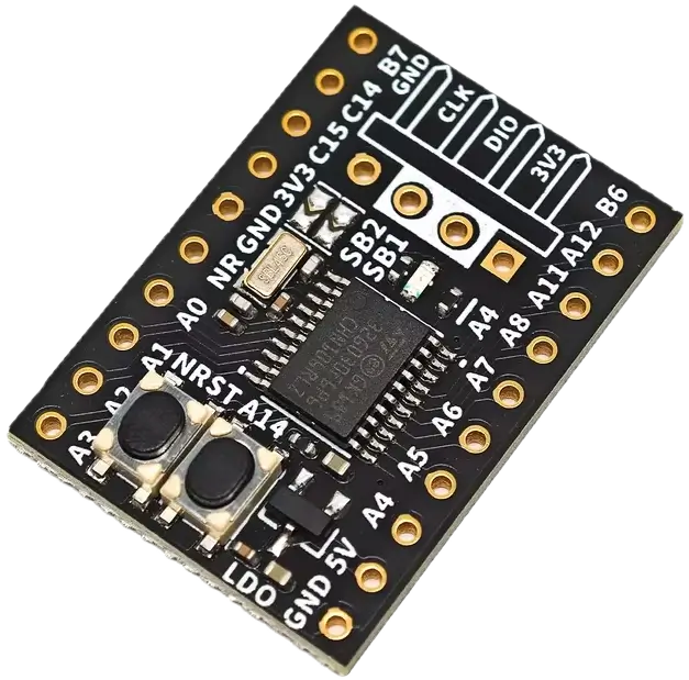 A picture of the STM32G030 Core Board 1.0 board