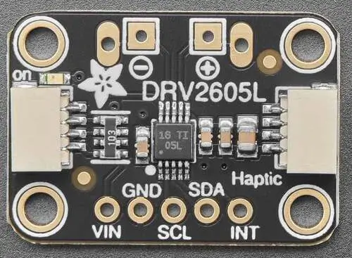 A picture of the Adafruit DRV2605L Haptic Motor Controller Shield shield