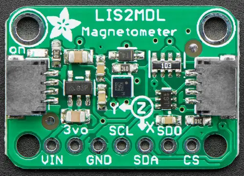A picture of the Adafruit LIS2MDL Triple-axis Magnetometer Sensor Shield shield