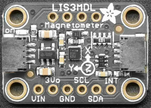 A picture of the Adafruit LIS3MDL Triple-Axis Magnetometer Sensor Shield shield