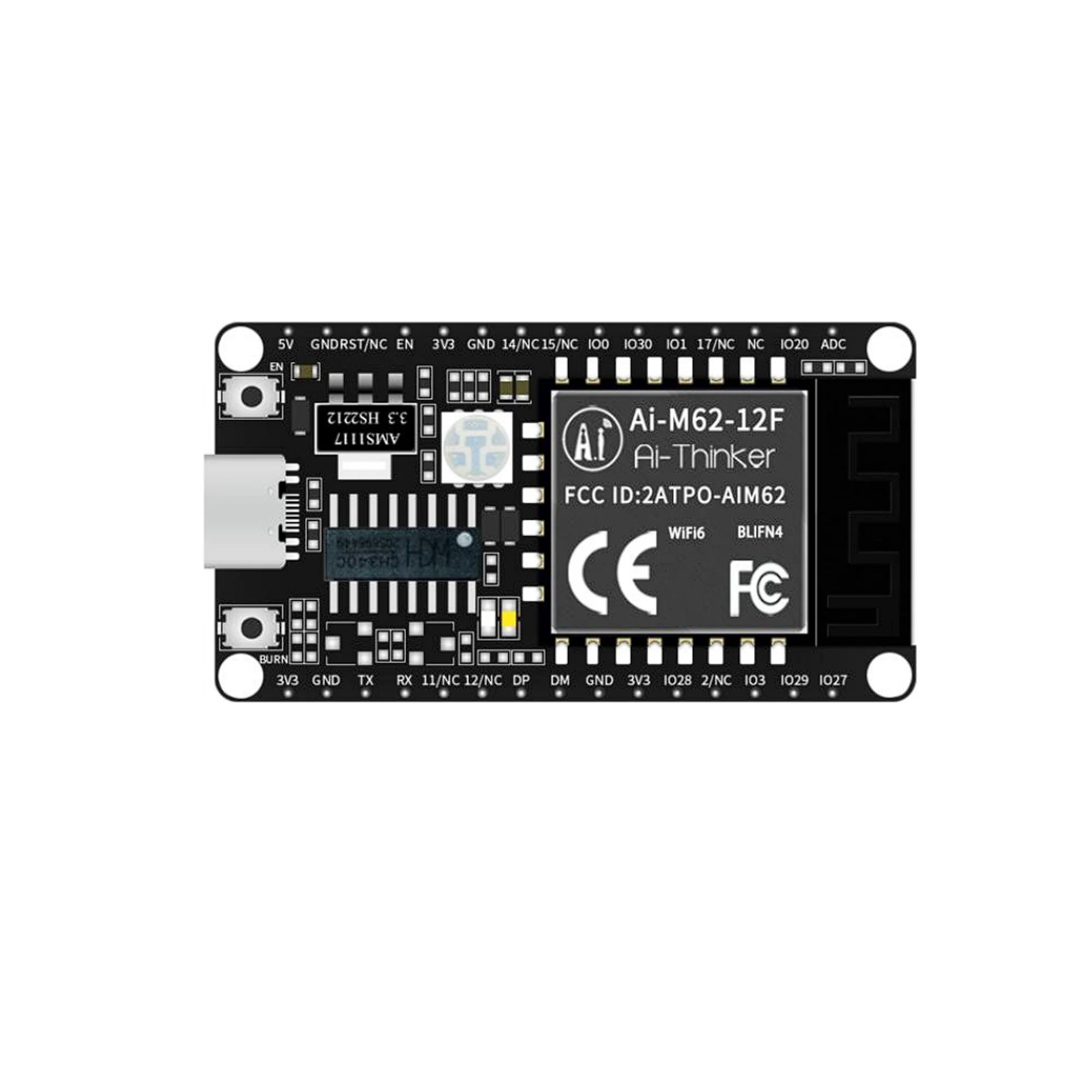 A picture of the Ai-Thinker M62-12F development board board