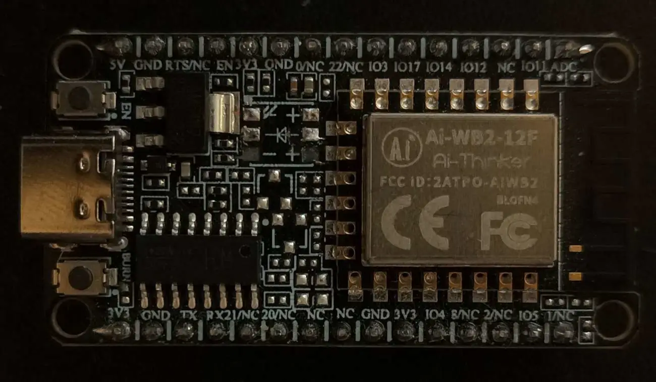A picture of the Ai-Thinker WB2-12F development board board
