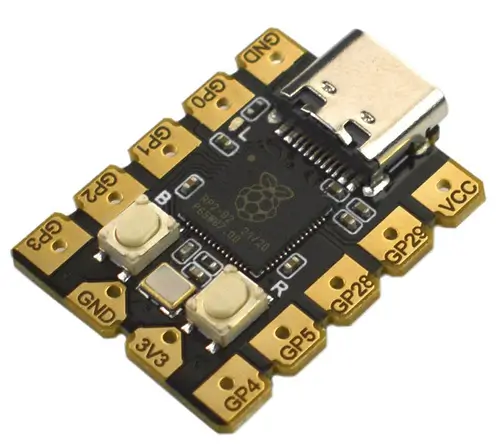 A picture of the DFRobot Beetle RP2040 board