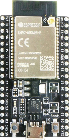 A picture of the ESP32-DevKitC board
