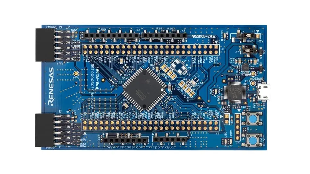 A picture of the RX261 Fast Prototyping Board board