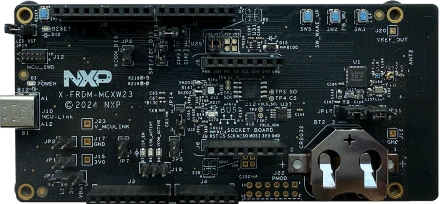 A picture of the FRDM-MCXW23 board