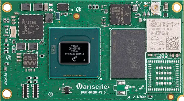 A picture of the DART-MX8M-PLUS board