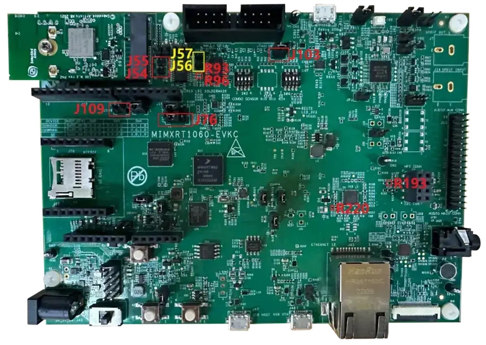 A picture of the NXP M2 WiFi/BT Shield (Murata 1XK) shield