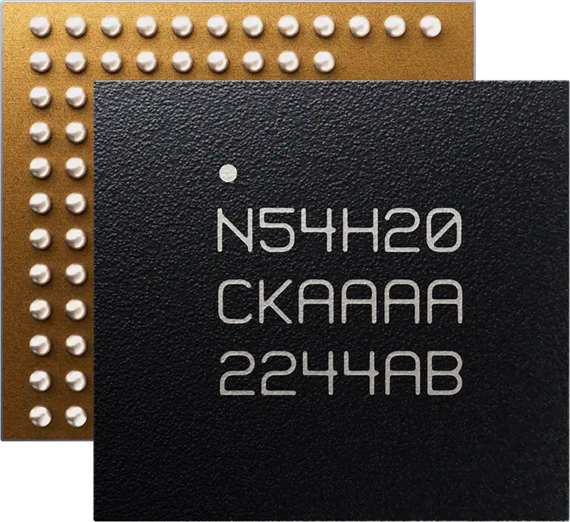 A picture of the nRF54H20 DK board
