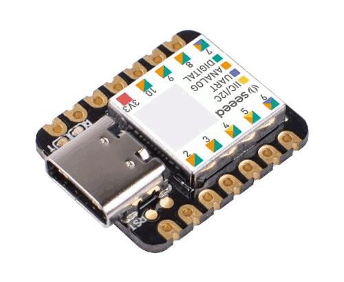 A picture of the Seeeduino XIAO board