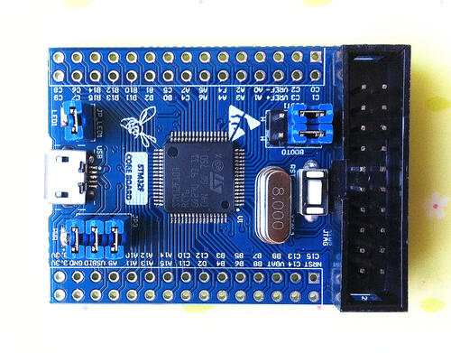 A picture of the STM32F103 Mini board