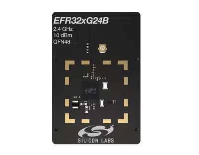 A picture of the EFR32xG24 2.4 GHz 10 dBm (xG24-RB4186C) board