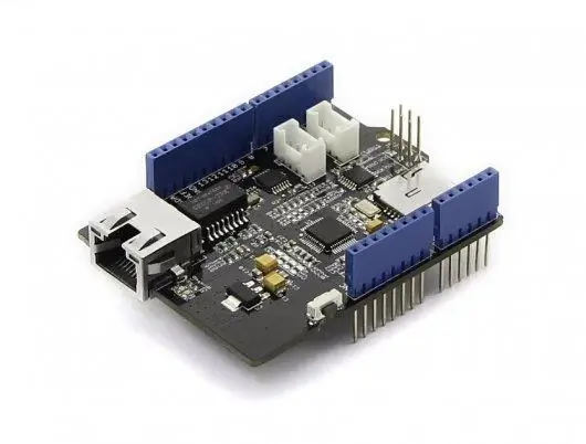 A picture of the W5500 Ethernet Shield shield