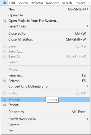 Import project