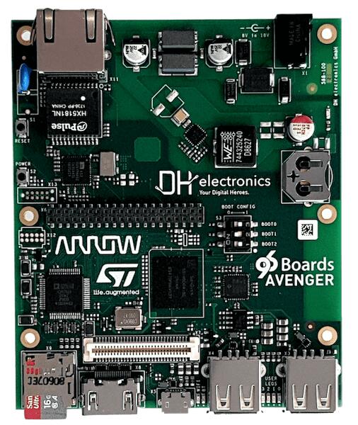 A picture of the Avenger96 board